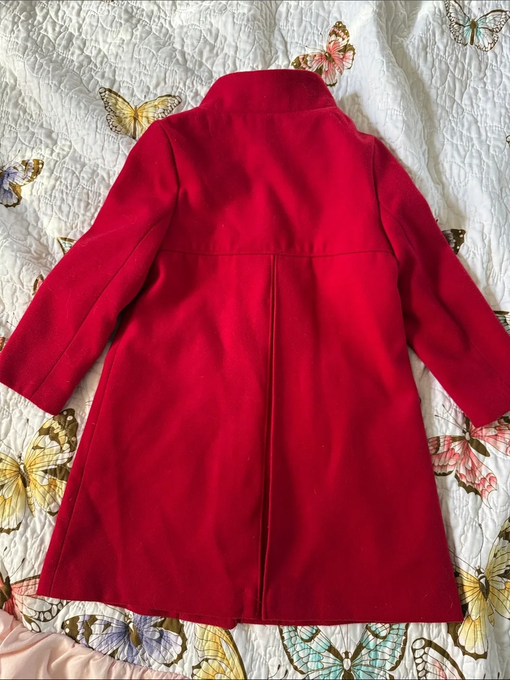 Gymboree Red Girls' Pea Coat with Stand Collar